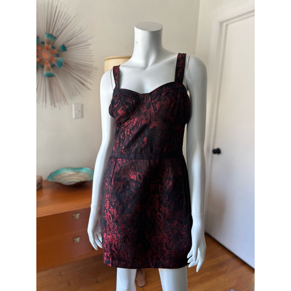 Lucca Couture Dress Size L Red and Black - Picture 1 of 3